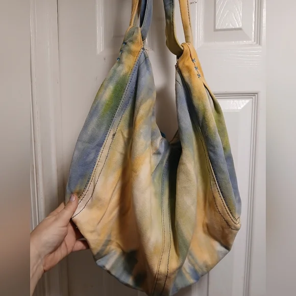Lucky BRAND vintage Multicolor Tie-Dye Women's Bag Hobo Canvas - Picture 4 of 7